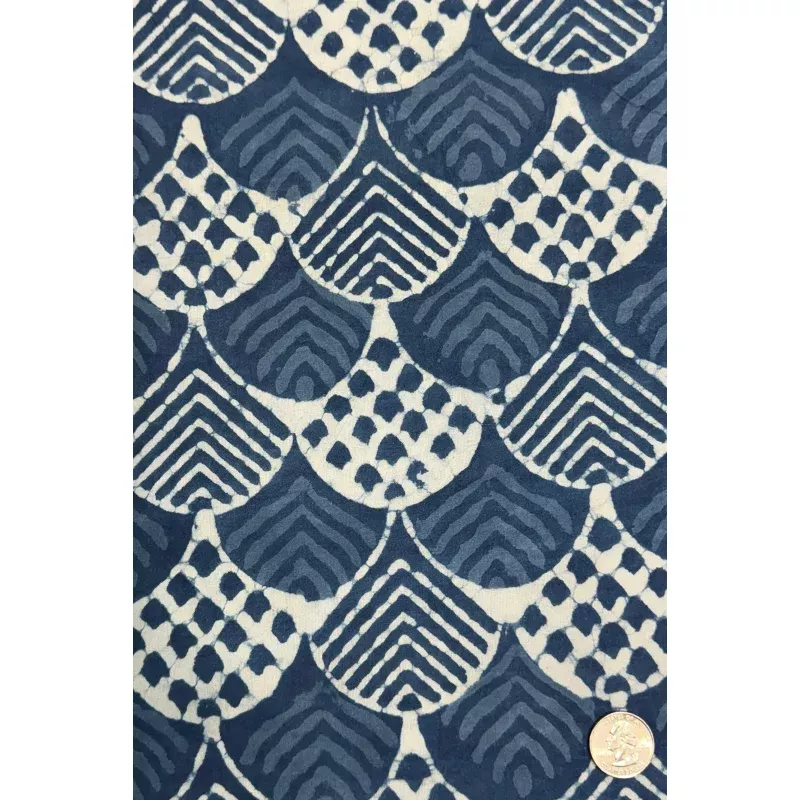 Indigo Blue/White CHP-228 Cotton Hand Prints