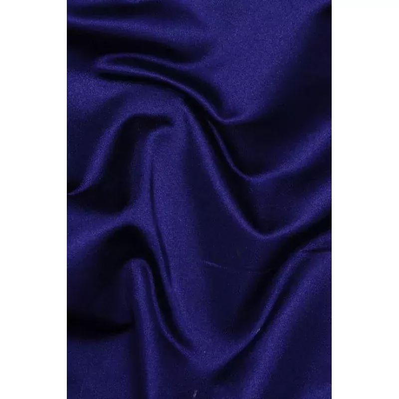 Indigo Silk Duchess Satin Fabric