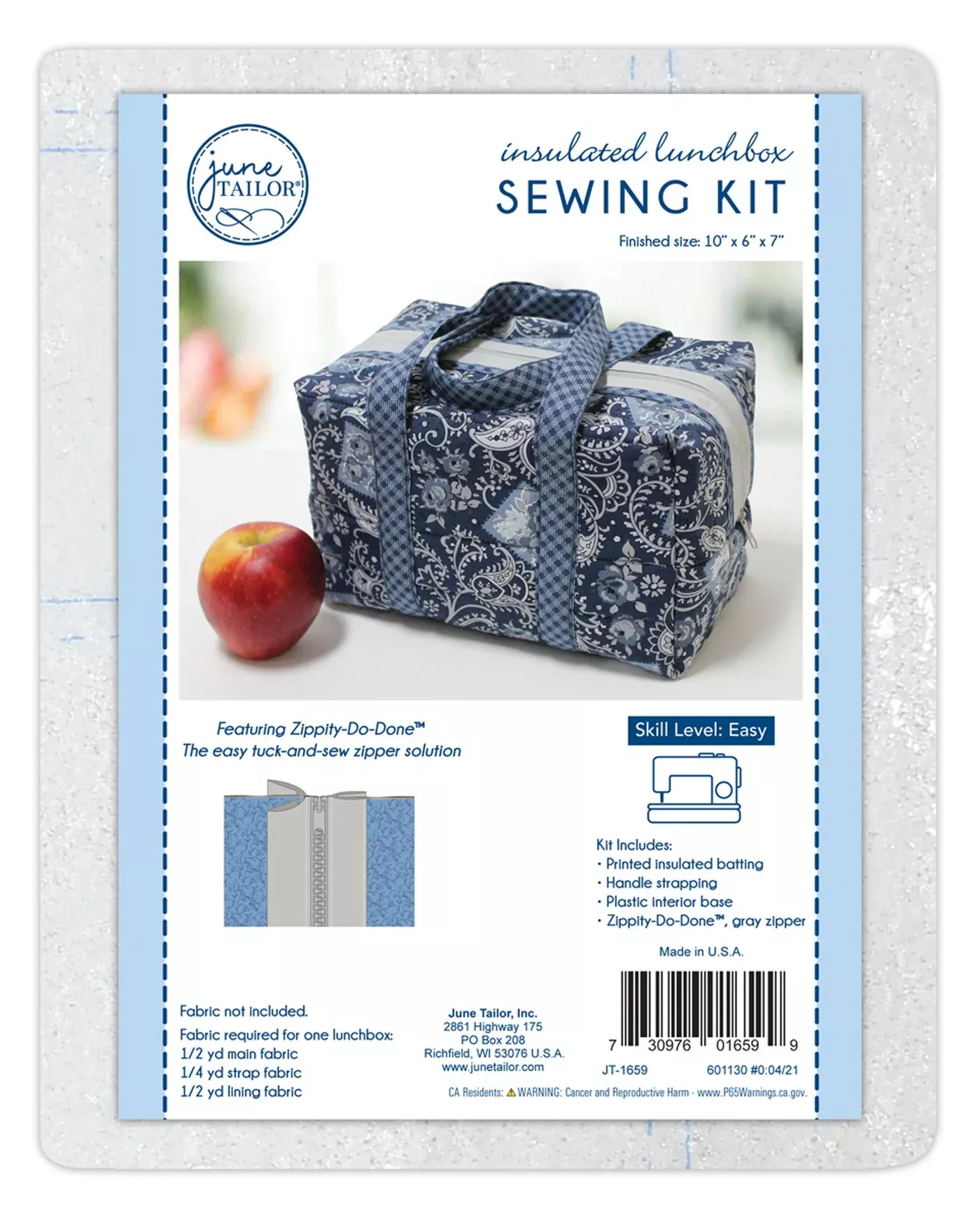 Insulated Lunchbox Tote - Zipper Gray