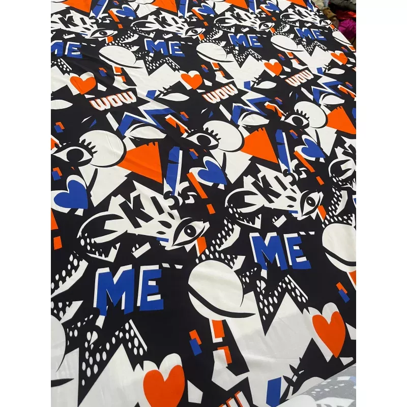ISABELLE 011 viscose crazy pop print