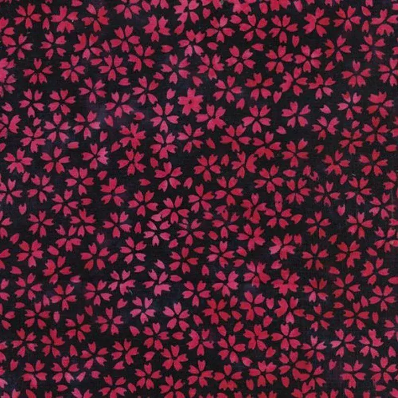 Island Batik Red, White, and Blooms 112316595 Midnight Blue X