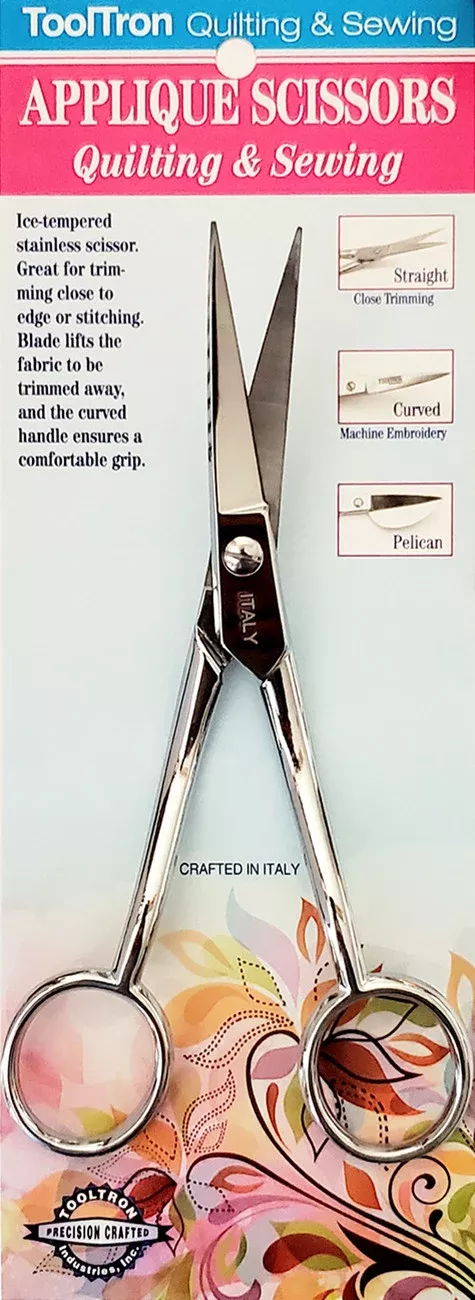Italian Applique Scissors Curved Blade 6in