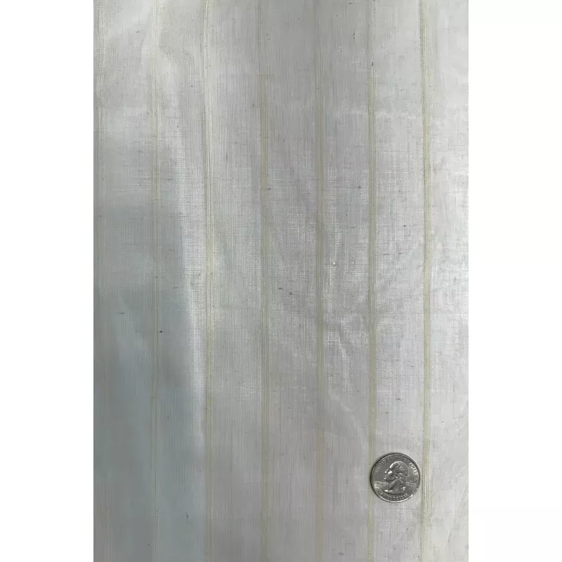 Ivory Striped Cotton Novelty COT-100