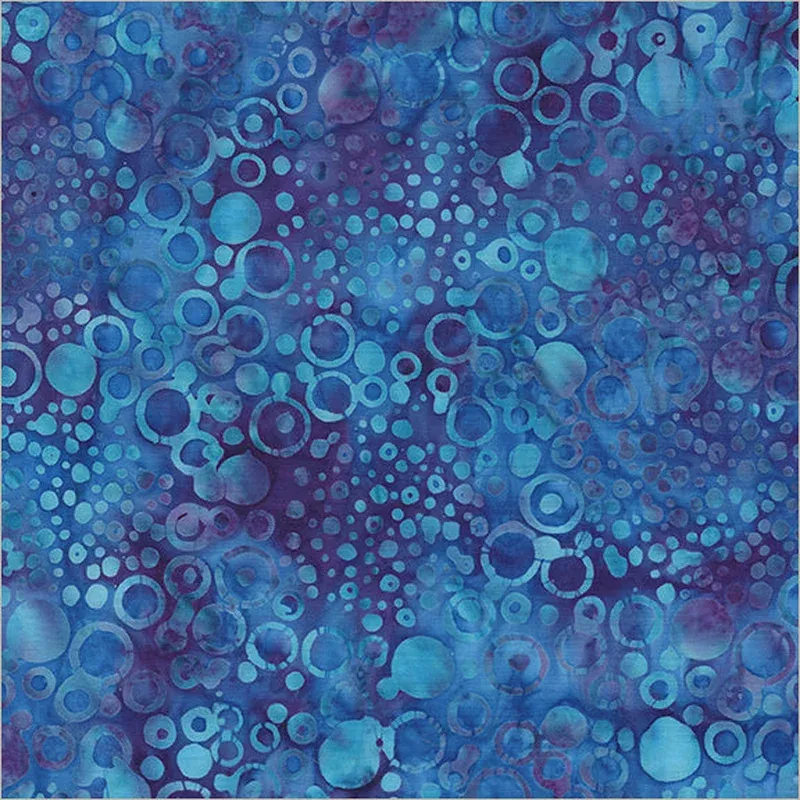 Jdj – Blueberry Jacqueline de Jonge 3882Q-X Ultraviolet Circles Batik Cotton