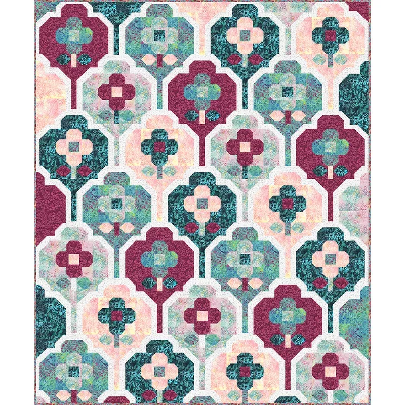 JDJ – Kashmir Jacqueline de Jonge 55265DQT-X Multi Wallflower Digital Quilt Top Cotton