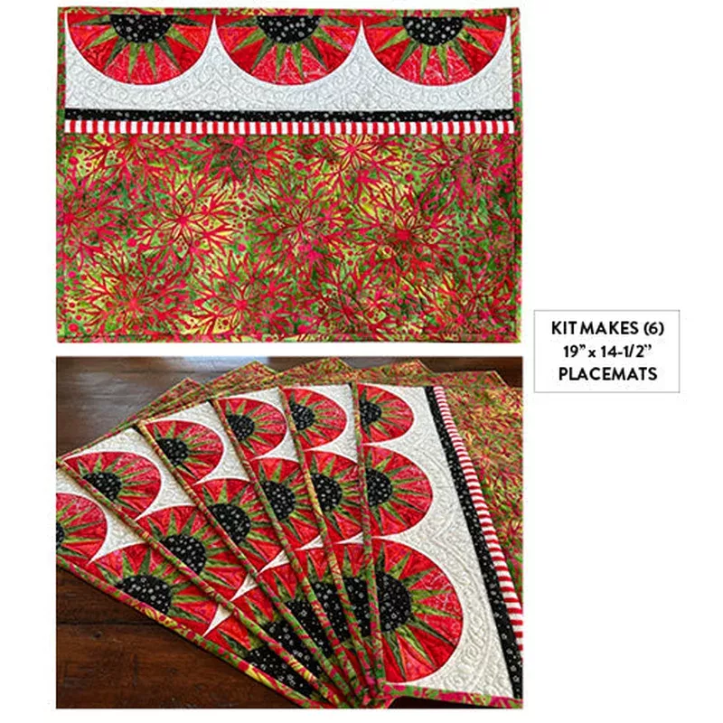 Jdj Kits Jacqueline de Jonge 53811QK-X Multi JDJ – Feeling Frosty Placemats Kit Batik Cotton