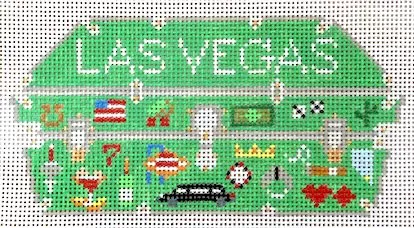 Jennifer Hall Needlepoint – Trunk Series – Las Vegas