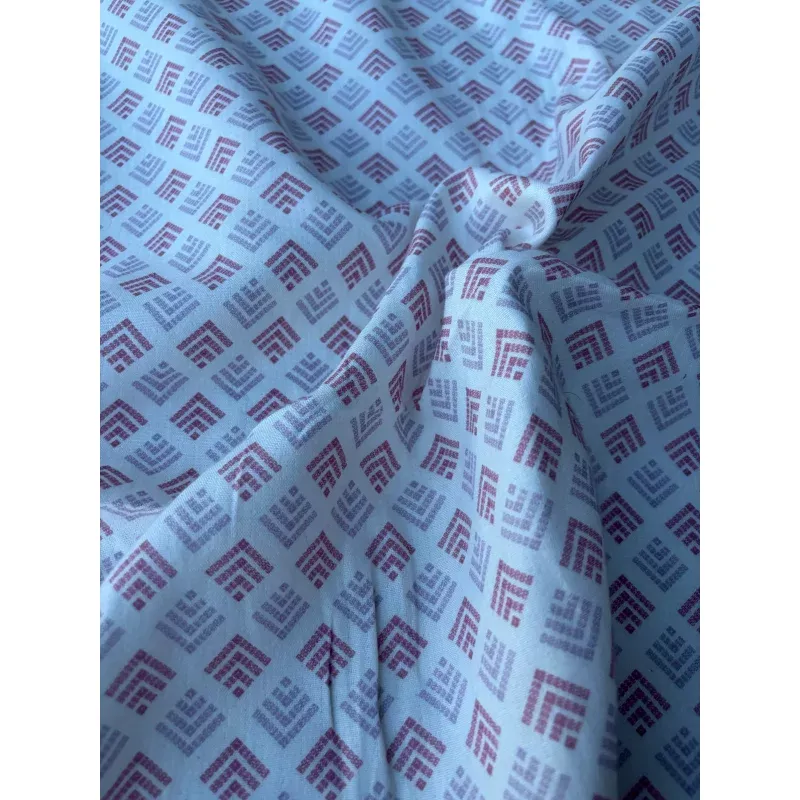 JOS 016 cotton bachette soft pink squares