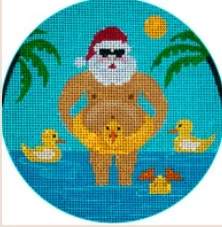 JP Needlepoint – Ducky Santa