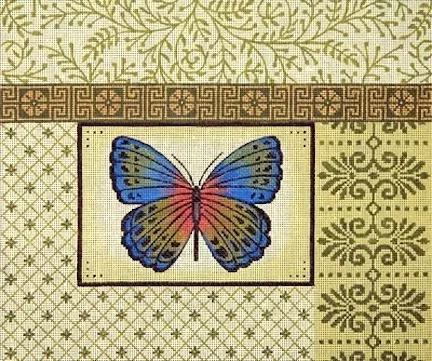JP Needlepoint – Green Butterfly and Borders