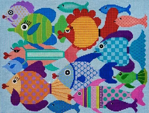 JP Needlepoint – School of Fish