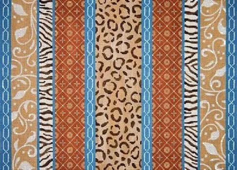 JP Needlepoint – Stripes of Skins and Vines