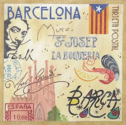 Kate Dickerson Needlepoint – Barcelona Collage