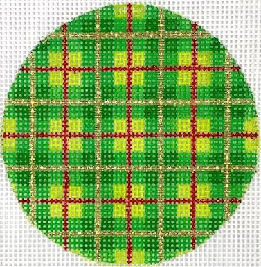 Kate Dickerson Needlepoint – Christmas Plaid Insert/Ornament