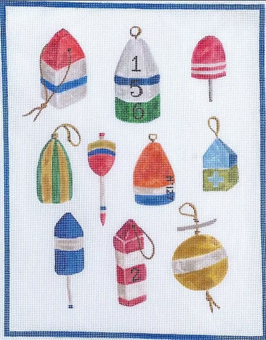 Kate Dickerson Needlepoint – Colorful Buoys