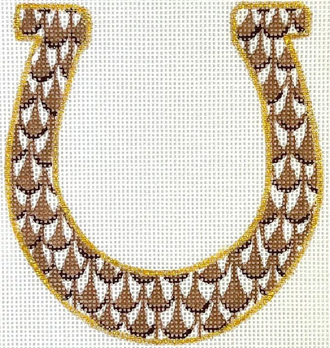 Kate Dickerson Needlepoint – Fishnet Mini – Horseshoe