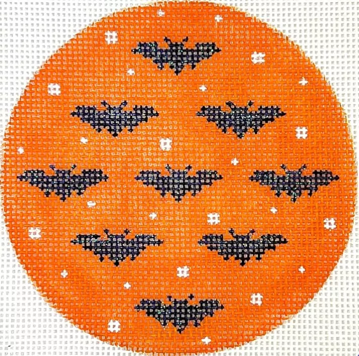 Kate Dickerson Needlepoint – Halloween Mini – Sparkly Bats