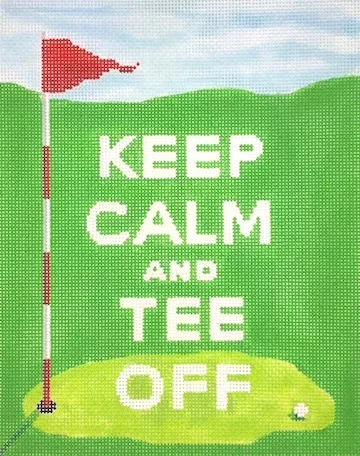 Kate Dickerson Needlepoint – Keep Calm & Tee Off