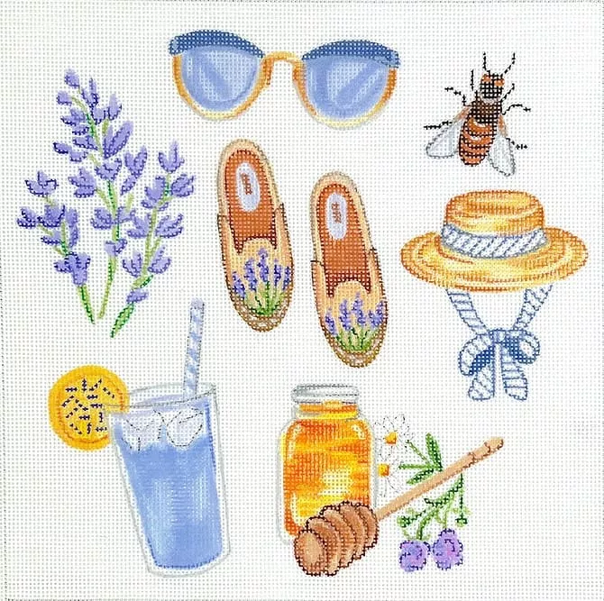 Kate Dickerson Needlepoint – Lavender Favorite Things