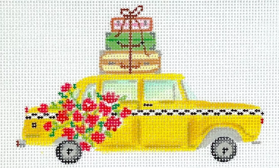 Kate Dickerson Needlepoint – NYC Yellow Cab Ornament