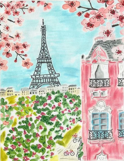 Kate Dickerson Needlepoint – Paris Eiffel Tower