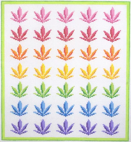 Kate Dickerson Needlepoint – Rainbow Weed