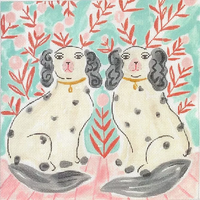 Kate Dickerson Needlepoint – Staffordshire Dogs