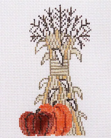 Kathy Schenkel Designs – Cornstalks w/Pumpkins Mini Figure