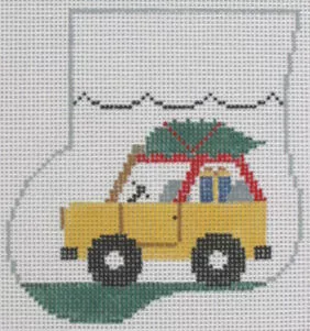 Kathy Schenkel Designs – Jeep w/Tree Mini Sock