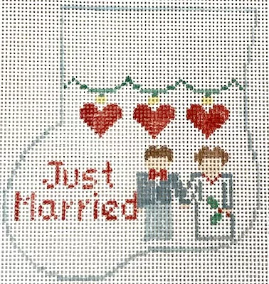 Kathy Schenkel Designs – Just Married Mini Sock with Hearts