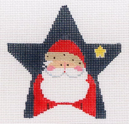 Kathy Schenkel Designs – Santa in Blue Star