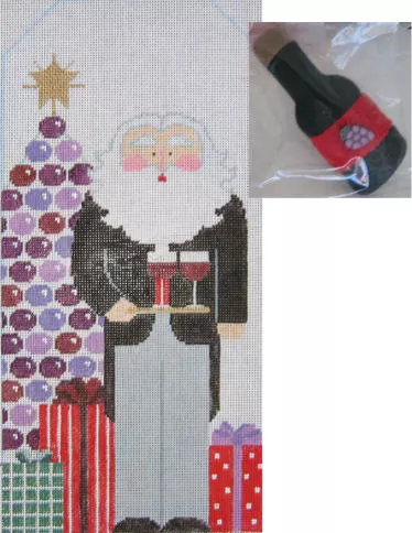 Kathy Schenkel Designs – Santa, Wine Steward