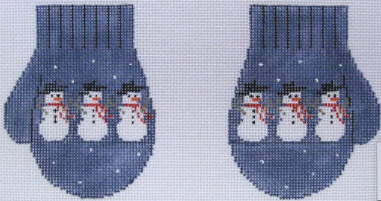 Kathy Schenkel Designs- Snowmen Mittens