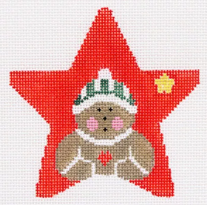 Kathy Schenkel Designs – Star, Gingerbread in Red