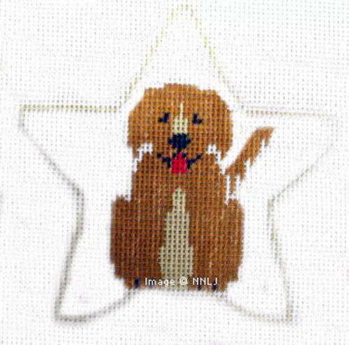 Kathy Schenkel Designs – Star Ornament, Golden Retriever