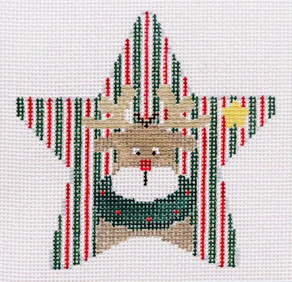 Kathy Schenkel Designs – Star, Reindeer in Stripes