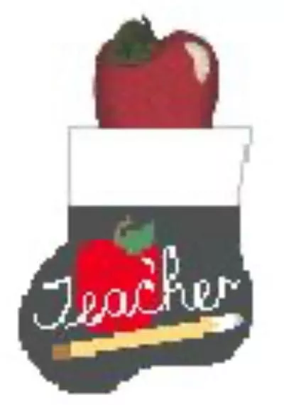 Kathy Schenkel Designs- Teacher with Apple
