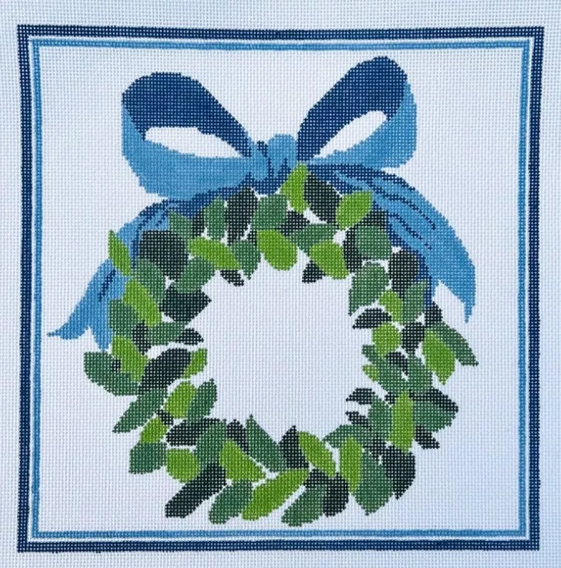 KCN Designers – Blue Wreath Pillow