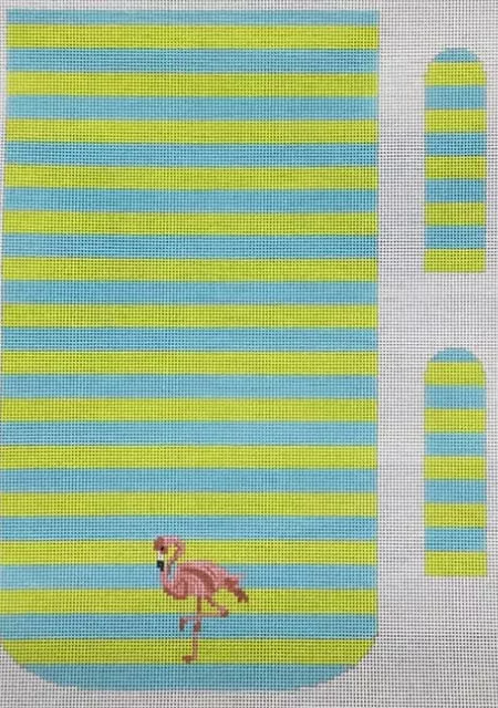 KCN Designers – Flamingo on Stripes Purse