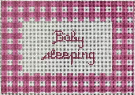 KCN Designers – Gingham Baby Sleeping – Pink