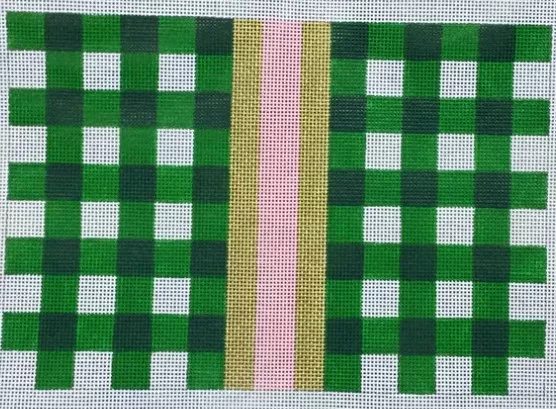 KCN Designers – Gingham Clutch – Green