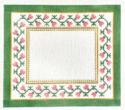 KCN Designers – Hearts Canvas in Pink and Green
