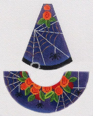 Kelly Clark Needlepoint – Black Widow Witch Hat