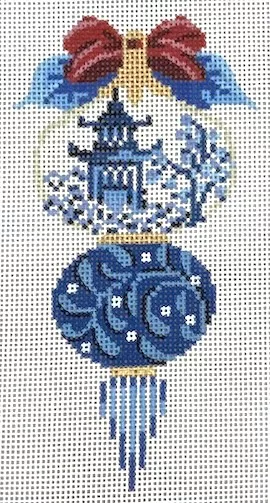 Kelly Clark Needlepoint – China Blue Triple Onion