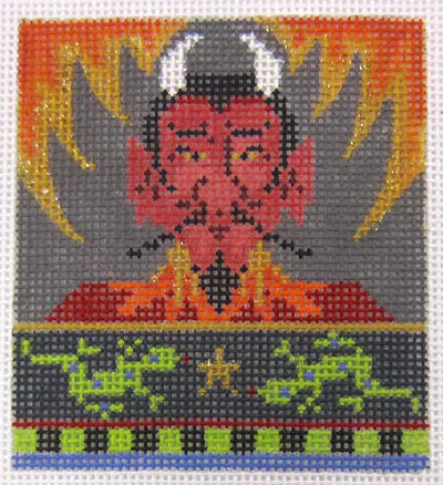 Kelly Clark Needlepoint – Devil-n-Flames