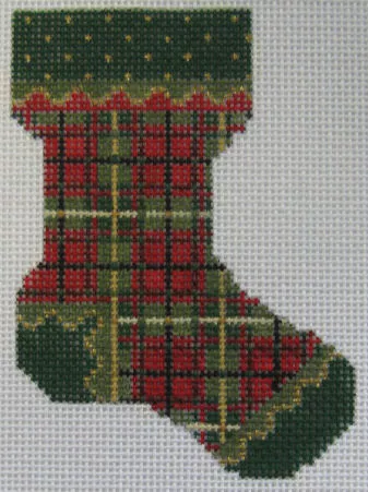 Kelly Clark Needlepoint – Micro Sock, MacCauley Plaid