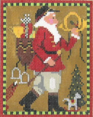 Kelly Clark Needlepoint – Mini Hunting Claus