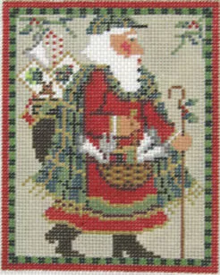Kelly Clark Needlepoint – Mini Santa, Old World Stitching