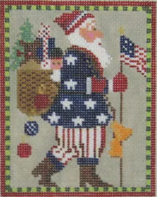 Kelly Clark Needlepoint – Mini Santa, Stars -n- Stripes