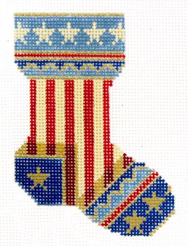 Kelly Clark Needlepoint – Patriotic Micro Sock